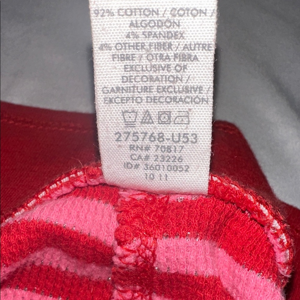 Victoria's Secret Intimates Red & Pink Glitter Stripe Drawstring Sleep Pants - Picture 8 of 8